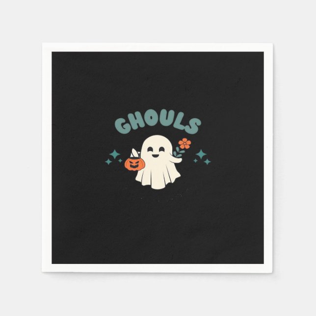 Ghouls Just Wanna Have Fun Halloween Art Funny Quo Napkin (Front)