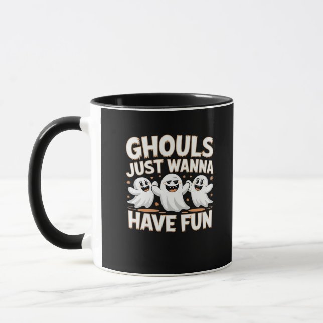 Ghouls Just Wanna Have Fun - Halloween Basic Style Mug (Left)