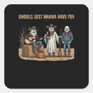 Ghouls Just Wanna Have Fun Halloween Gifts Autumn  Square Sticker