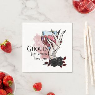 Ghouls Just Wanna Have Fun Halloween  Napkin
