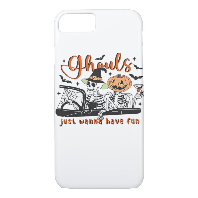Ghouls Just Wanna Have Fun – Halloween Skeletons D Case-Mate iPhone Case (Back)