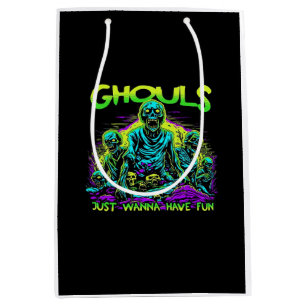 Ghouls Just Wanna Have Fun - Halloween Sloth Desig Medium Gift Bag
