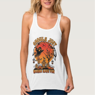 Ghouls Just Wanna Have Fun Halloween Spooky Cemete Singlet