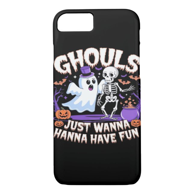 Ghouls Just Wanna Have Fun Lazy Sloth Case-Mate iPhone Case (Back)