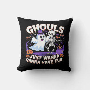 Ghouls Just Wanna Have Fun Lazy Sloth Cushion