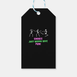 Ghouls Just Wanna Have Fun Lazy Sloth Gift Tags