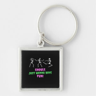 Ghouls Just Wanna Have Fun Lazy Sloth Key Ring