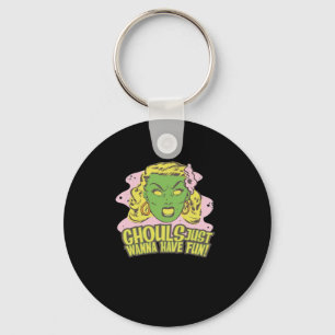 Ghouls Just Wanna Have Fun Lazy Sloth Key Ring