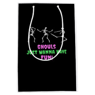 Ghouls Just Wanna Have Fun Lazy Sloth Medium Gift Bag