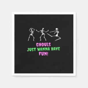 Ghouls Just Wanna Have Fun Lazy Sloth Napkin