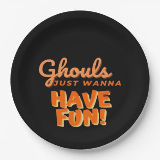 Ghouls Just Wanna Have Fun  Paper Plate