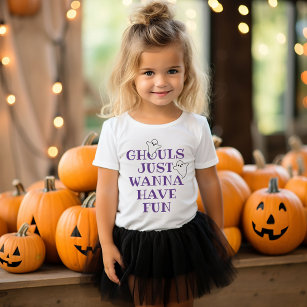 Ghouls Just Wanna Have Fun Purple Halloween Toddler T-Shirt