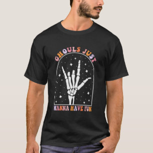 Ghouls Just Wanna Have Fun Retro Bachelorette Fall T-Shirt