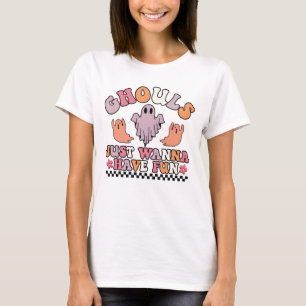 Ghouls Just Wanna Have Fun   Retro Halloween Ghost T-Shirt