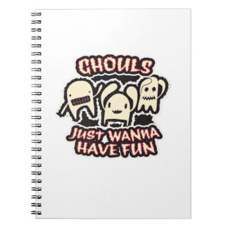 Ghouls Just Wanna Have Fun Retro Spooky Notebook