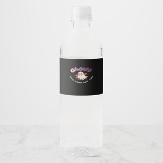 Ghouls Just Wanna Have Fun Slogan Quote Water Bottle Label