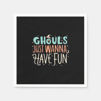 Ghouls Just Wanna Have Fun Sloth Vibes Napkin
