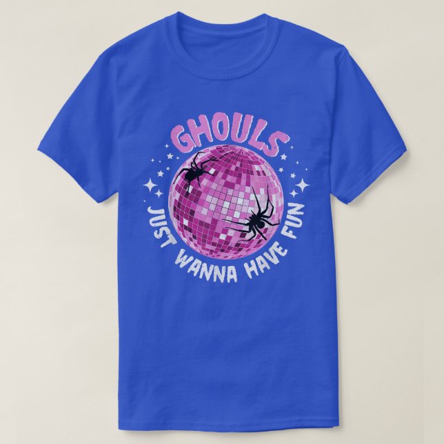 Ghouls Just Wanna Have Fun Spiders Night Out Boys  T-Shirt (Design Front)