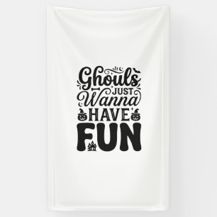 Ghouls Just Wanna Have Fun Vintage Halloween SVG_1 Banner