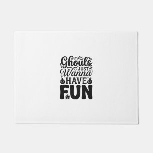 Ghouls Just Wanna Have Fun Vintage Halloween SVG_1 Doormat