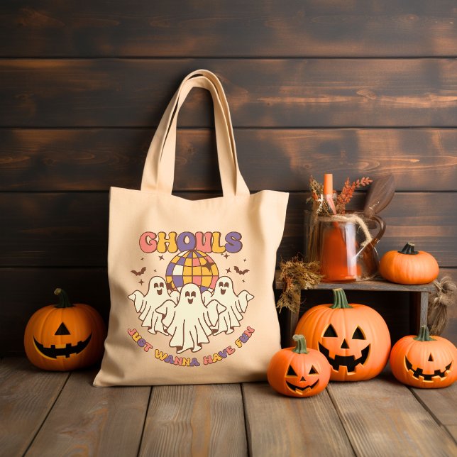 Ghouls just want to have fun Groovy Halloween Tote Bag (Creator Uploaded)