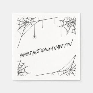 ghouls just want to have fun - luxury cocktail napkin