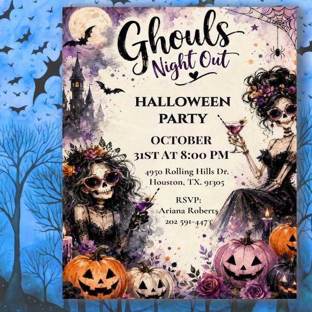 Ghouls Night Out Halloween Party Invitation (Creator Uploaded)