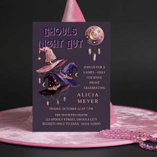 Ghouls Night Out Witch Halloween Party Invitation