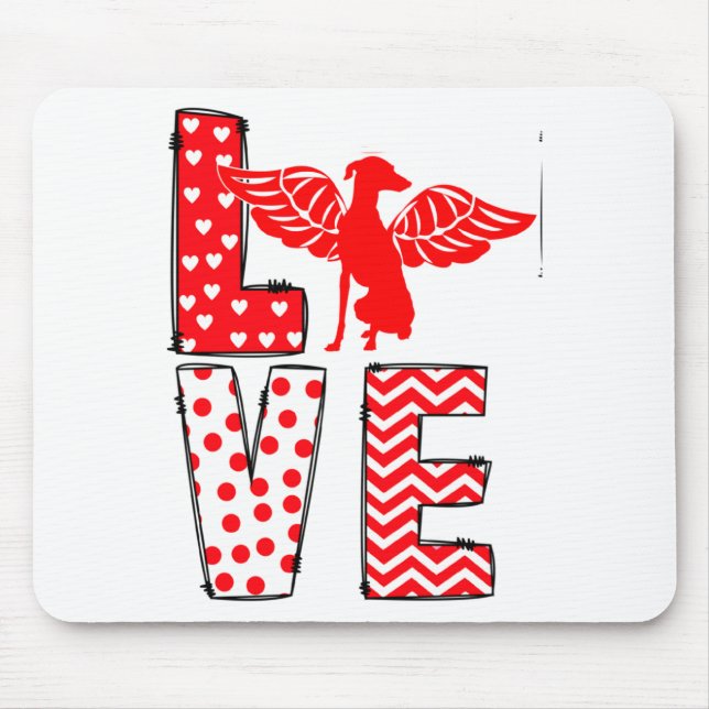 Ghound Valentines Day Love Valentine Cute Heart  Mouse Pad (Front)