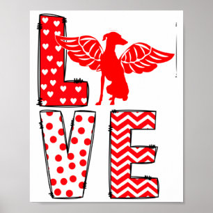 Ghound Valentines Day Love Valentine Cute Heart  Poster