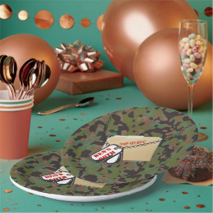 GI Camouflage Top Secret Soldier Party Plates
