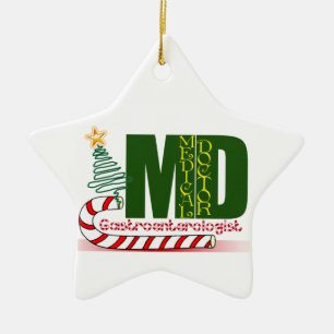 GI GASTROENTEROLOGIST MERRY CHRISTMAS CERAMIC TREE DECORATION