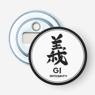 GI integrity bushido virtue samurai kanji tattoo Bottle Opener