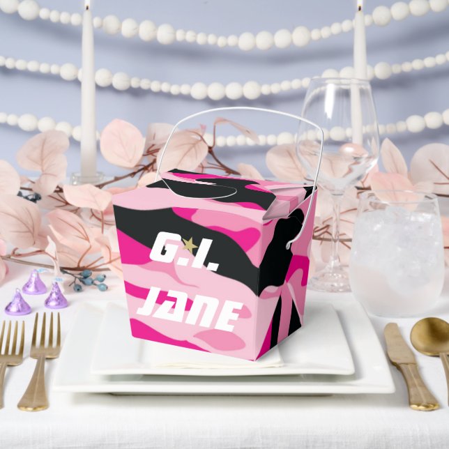 GI JANE Military Camouflage Shower Sprinkle Party Favour Box (Wedding)
