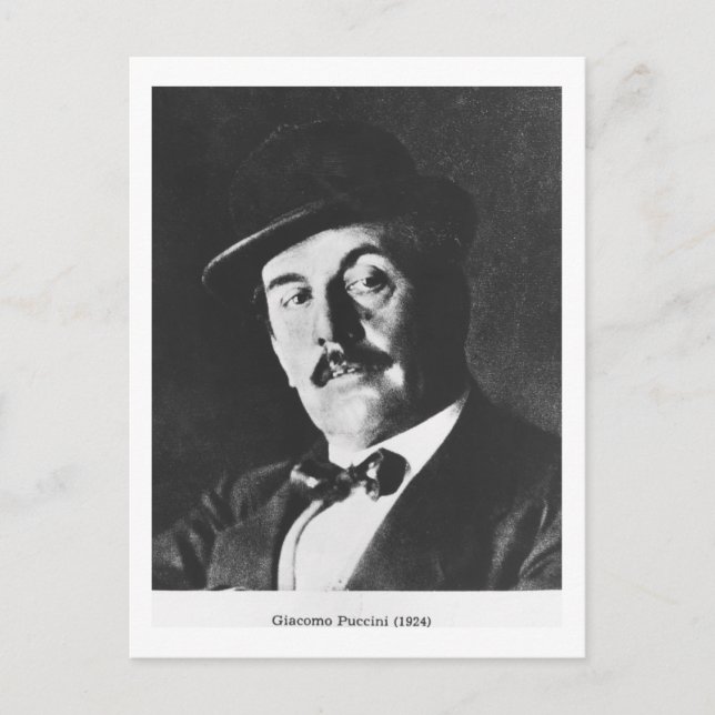 Giacomo Puccini (1858-1924) 1924 (photolitho) (b/w Postcard (Front)