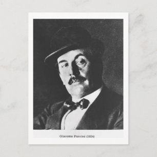 Giacomo Puccini (1858-1924) 1924 (photolitho) (b/w Postcard