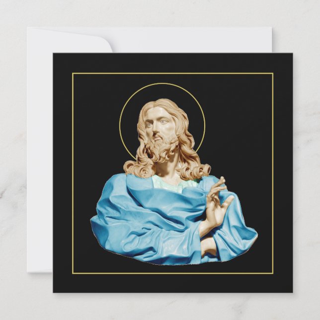 Gian Lorenzo Bernini Bust of Christ 1679  Holiday Card (Front)