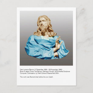 Gian Lorenzo Bernini Bust of Christ 1679 Postcard