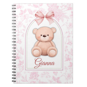 Gianna   Custom Pink Teddy Bear Nursery Design  Notebook