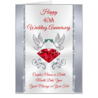 Giant 40th Anniversary Cards, 2, 3, 4 feet Tall