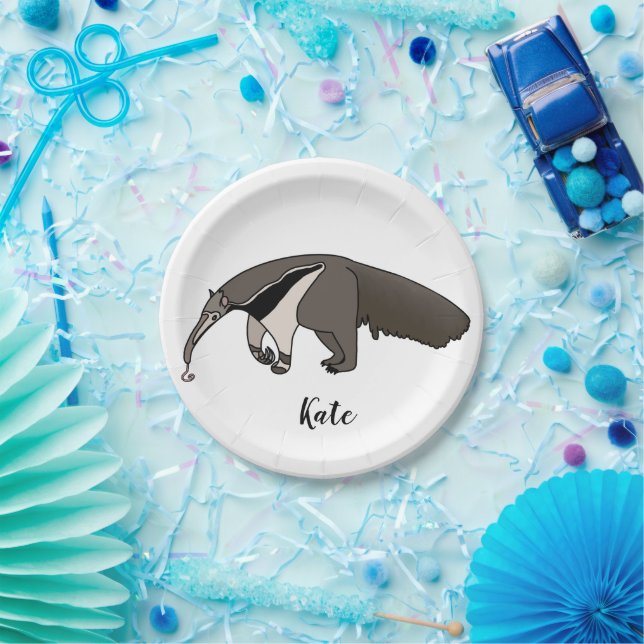 Giant Anteater Custom name Paper Plate (Party)