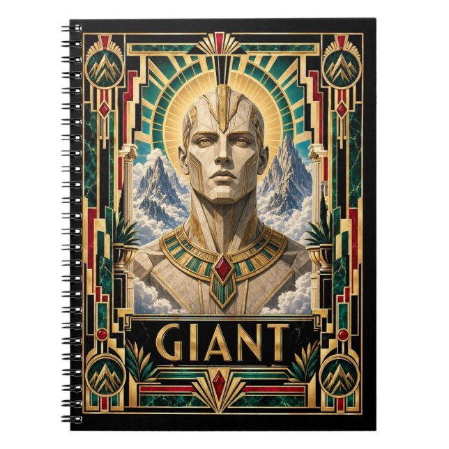 Giant, Art Deco Mythical Notebook (Front)