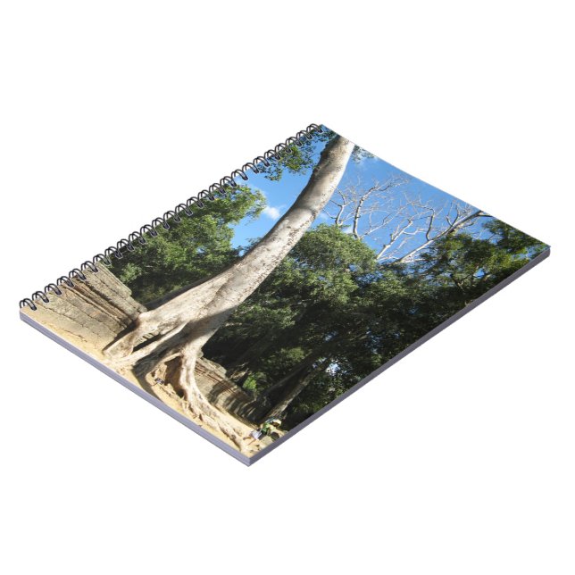 Giant Banyan Tree ... Ta Prohm Temple, Cambodia Spiral Notebook (Left Side)