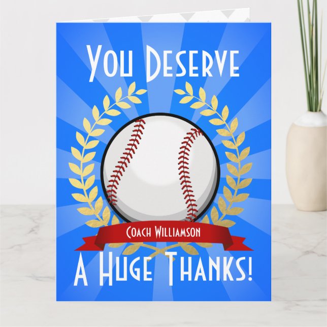 Giant Baseball Coach Thank You (Front)