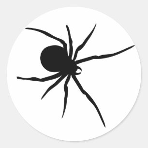 Giant Black Spider Classic Round Sticker