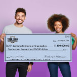 Giant Blank Check for Sweepstakes & Awards Poster<br><div class="desc">(CHECK ACCOUNT NUMBERS ARE FALSE) 1) Upload your logo (USE A .PNG FILE). 2) Fill in all of the text information. 3) Choose a poster size and stock.</div>