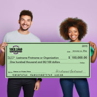 Giant Blank Check for Sweepstakes & Awards