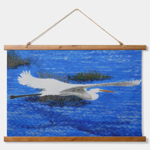 Giant Blue Heron,Estuary Hanging Tapestry