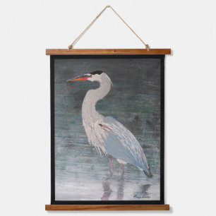 Giant Blue Heron "patients" Hanging Tapestry