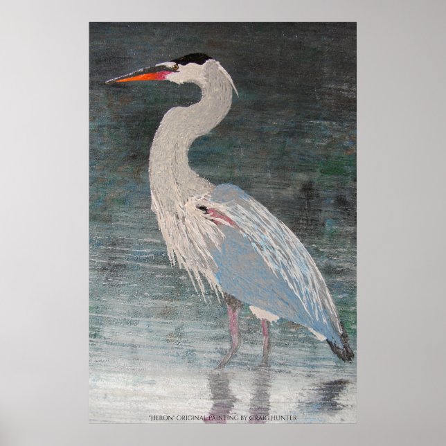 Giant blue heron poster (Front)